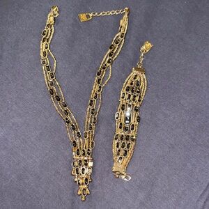 UNO de 50 Gold and Black Necklace Set